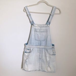 Forever 21 Denim Overall Dress with Pockets M